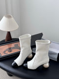 Oversized Pearl Heel Boots