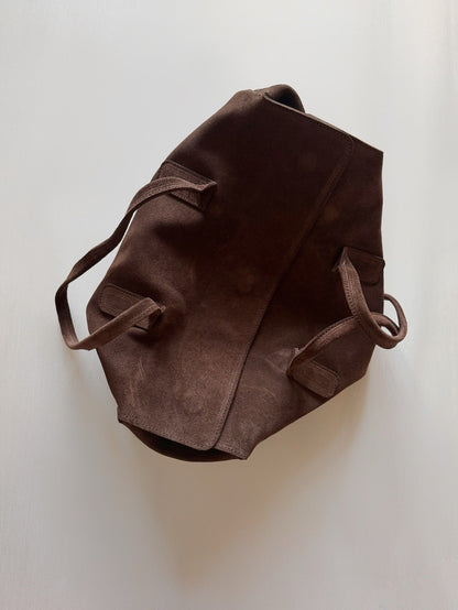 Chocolate Suede Tote