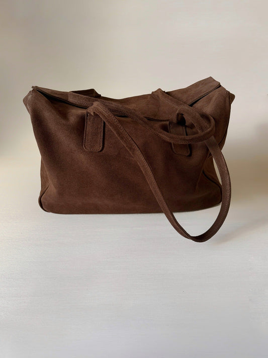 Chocolate Suede Tote