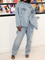 Irregular Design Denim Jacket