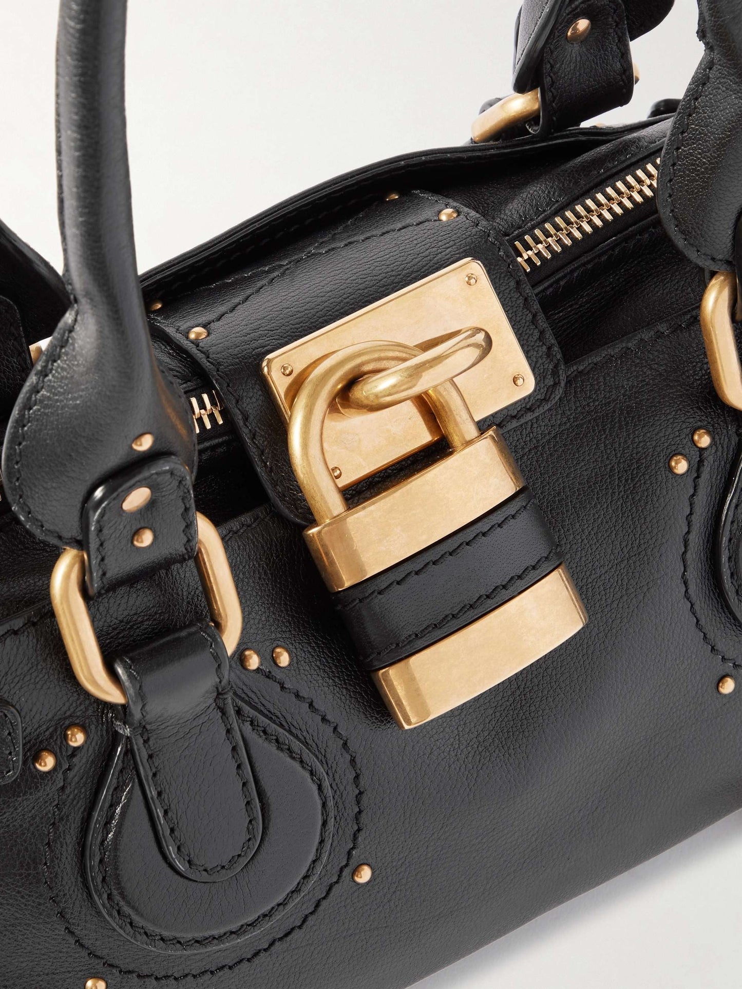 Embellished Leather Tote