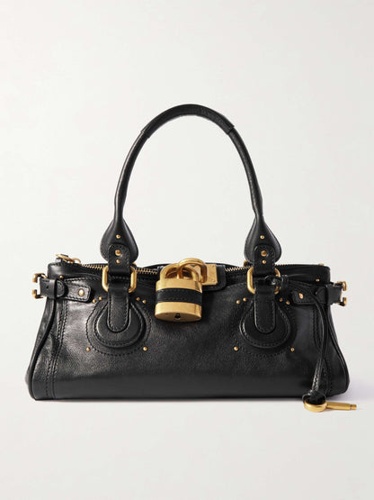 Embellished Leather Tote