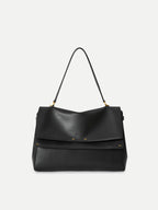 Double Flap Handbag In Calfskin Leather