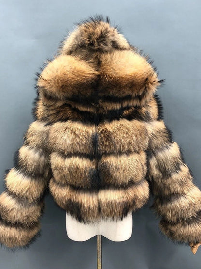 Hooded Fur Coat