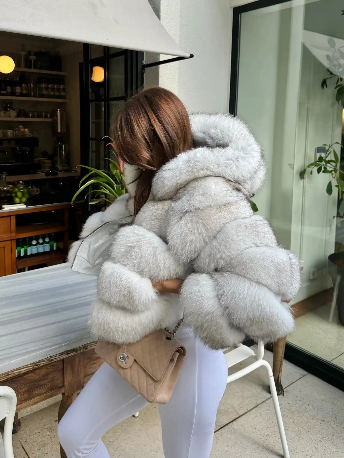 Hooded Fur Coat