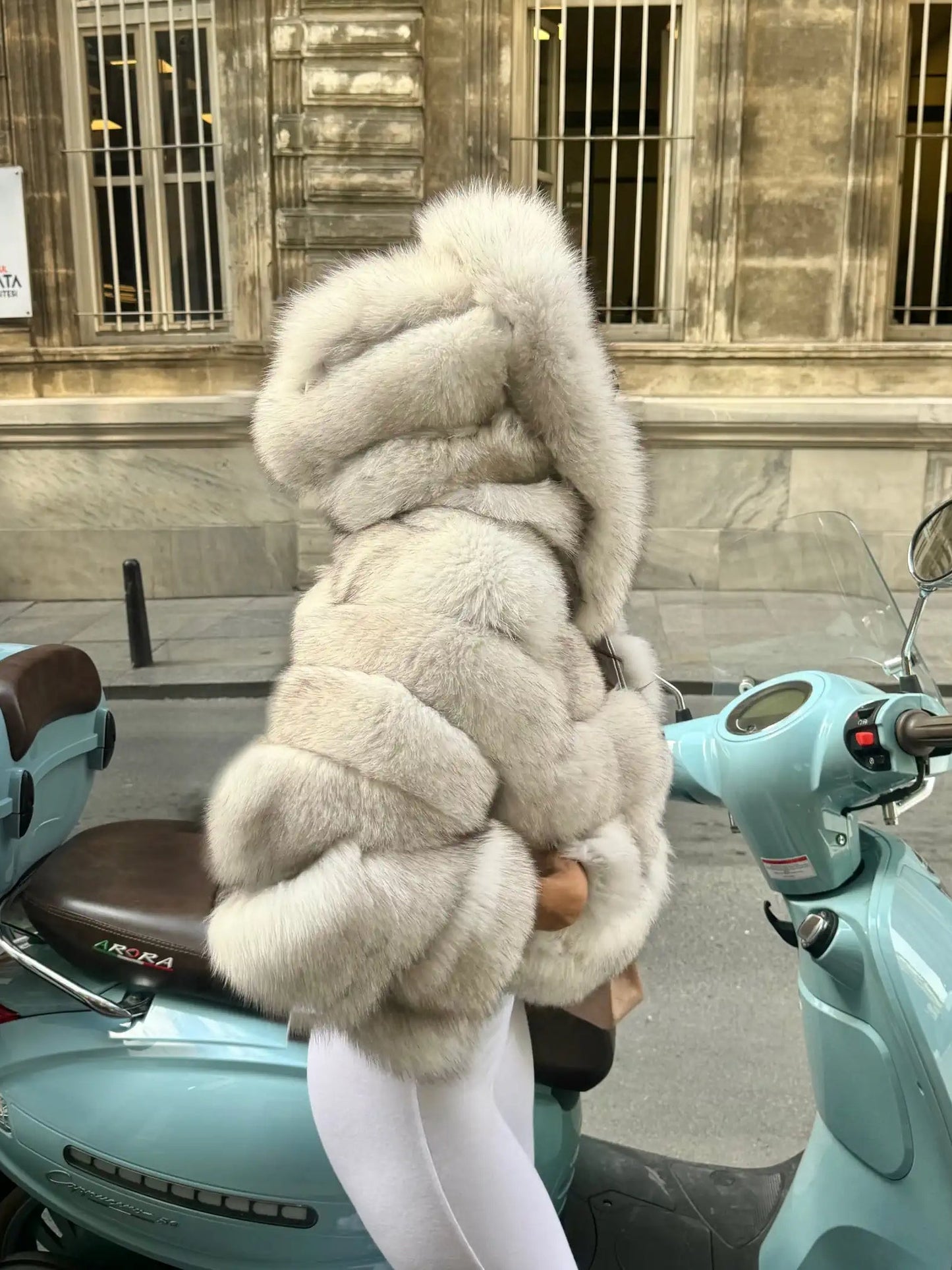 Hooded Fur Coat