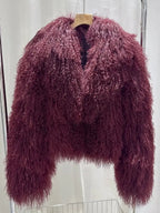 Women's Real Fur Cozy Shaggy Shearling Coat