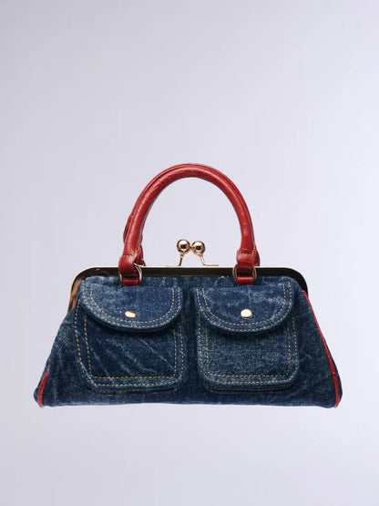 On The Flight Coin Purse Denim Tote
