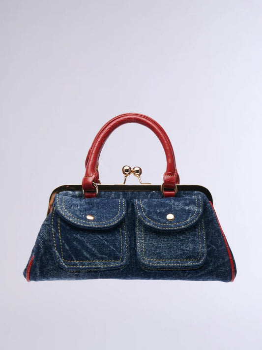 On The Flight Coin Purse Denim Tote