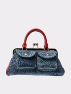 On The Flight Coin Purse Denim Tote