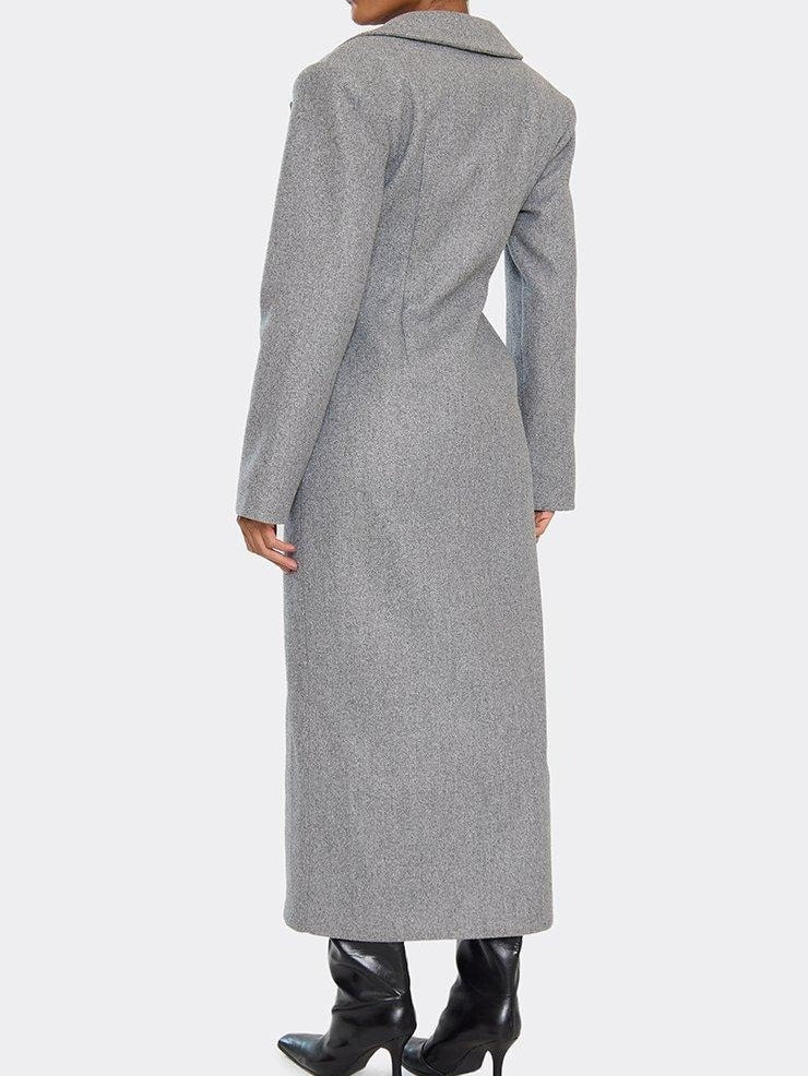 Long Solid Color Elegant Coat