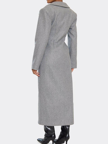 Long Solid Color Elegant Coat