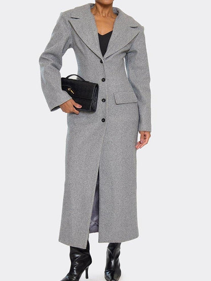 Long Solid Color Elegant Coat