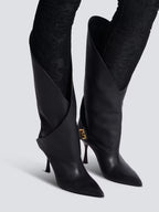 Twist Heeled Leather Boots