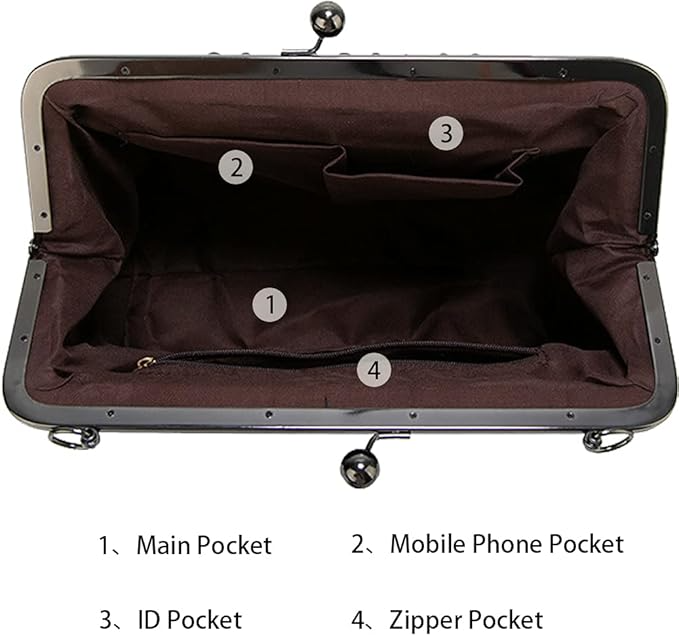 Women's Vintage Metal Lock Bag