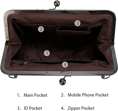 Women's Vintage Metal Lock Bag