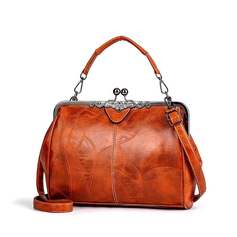Women's Vintage Metal Lock Bag