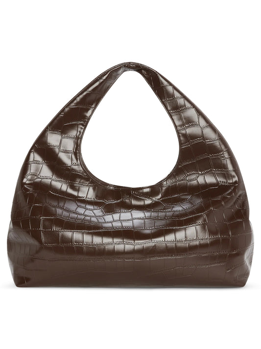 Leather Pleated Shoulder Bag