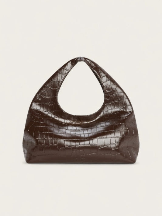 Leather Pleated Shoulder Bag