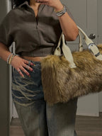 FUR BROWN BAG