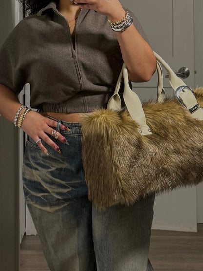 FUR BROWN BAG