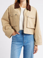Waxed Cotton Boxy Cargo Jacket