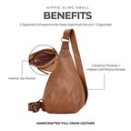 Leather Hippie Sling Bag