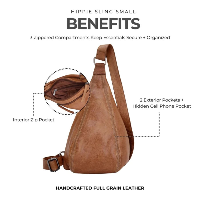 Leather Hippie Sling Bag