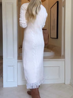 Knit Fringed Dress