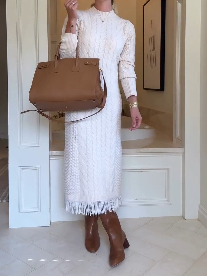 Knit Fringed Dress