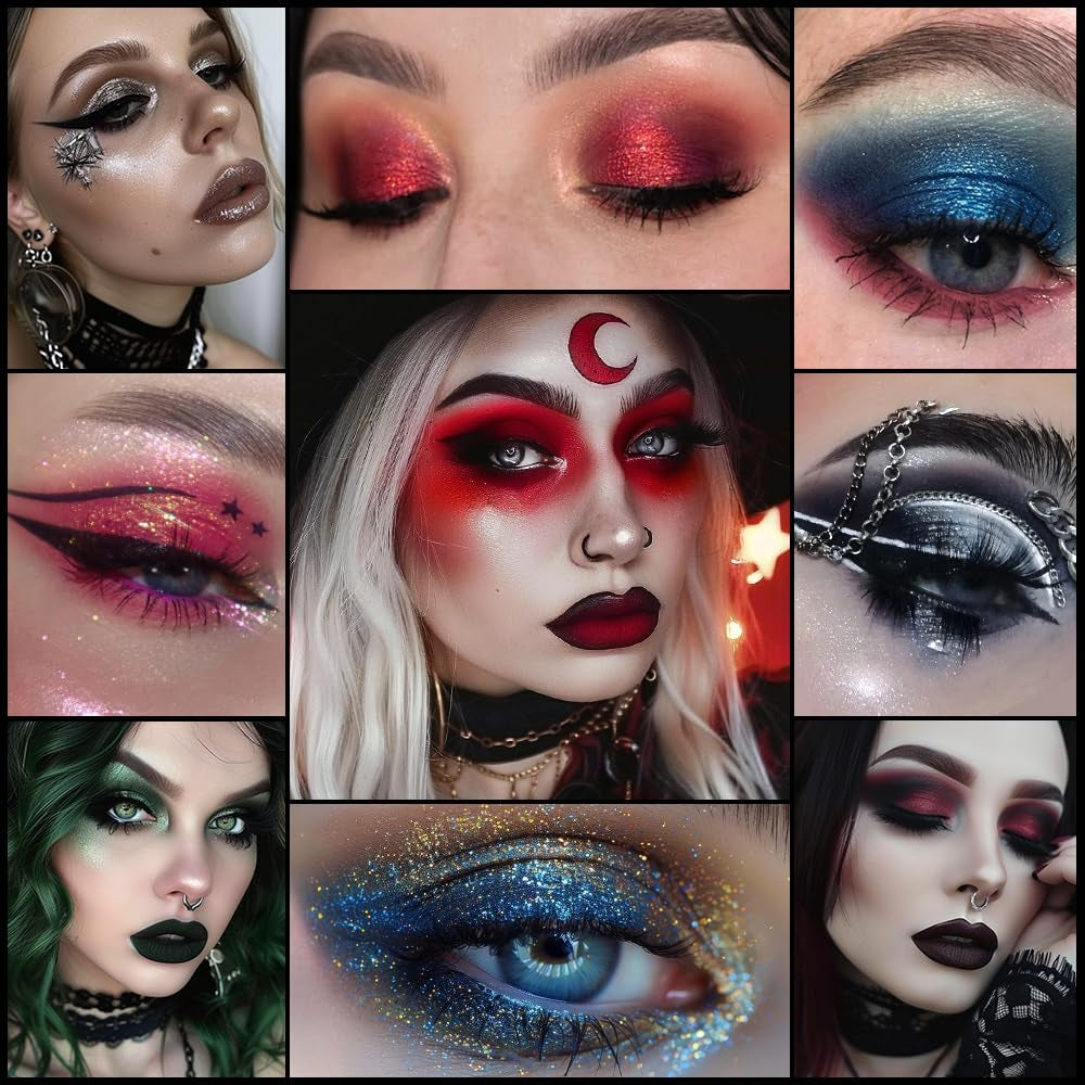 Red Eyeshadow Goth Makeup Palette