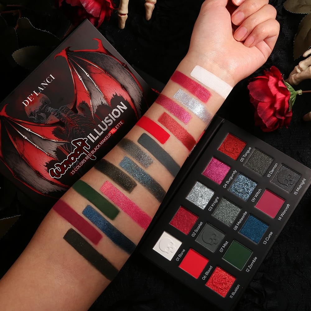 Red Eyeshadow Goth Makeup Palette