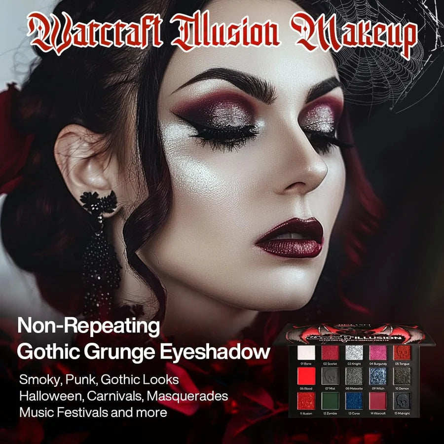 Red Eyeshadow Goth Makeup Palette