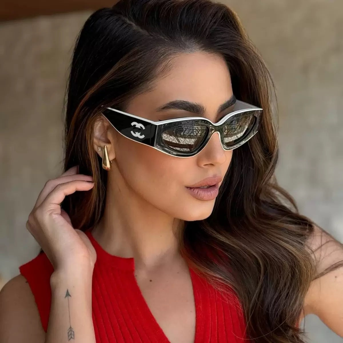 Rectangle Acetate Sunglasses