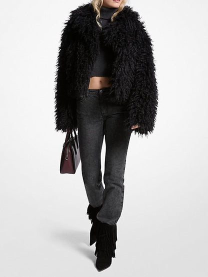 Cropped Fur Jacket