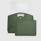 Waterproof Leather 14-16In 2PCS Laptop Bag