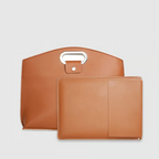 Waterproof Leather 14-16In 2PCS Laptop Bag
