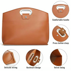 Waterproof Leather 14-16In 2PCS Laptop Bag