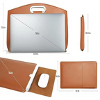 Waterproof Leather 14-16In 2PCS Laptop Bag