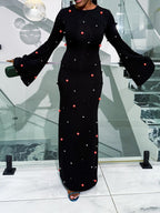 Round Neck Black Dress