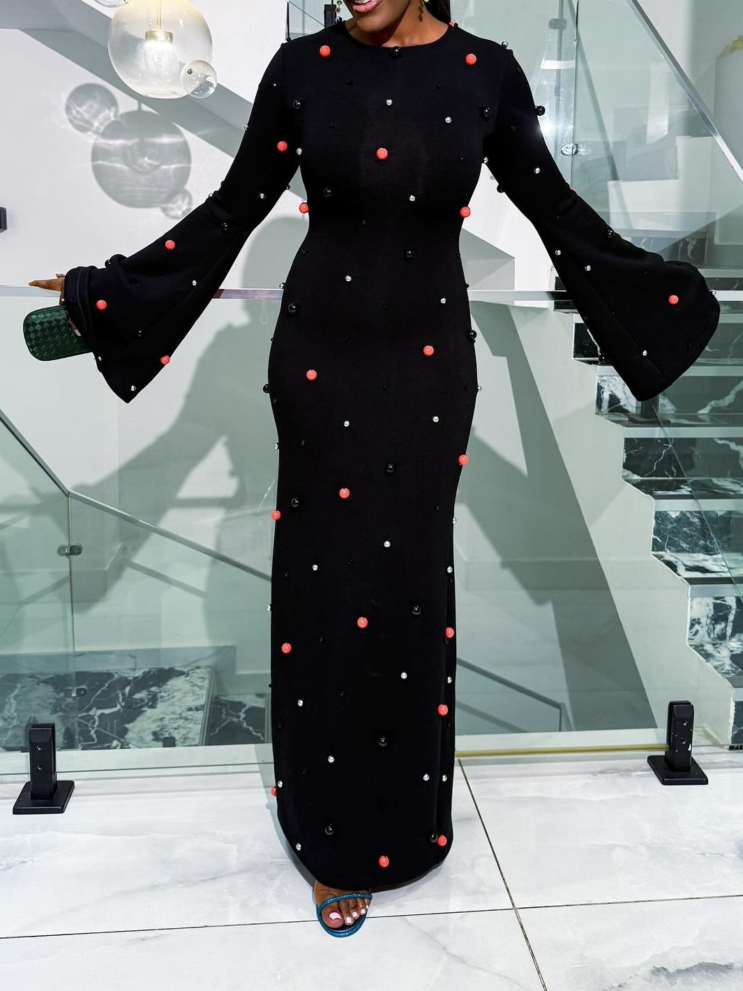 Round Neck Black Dress