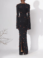 Round Neck Black Dress
