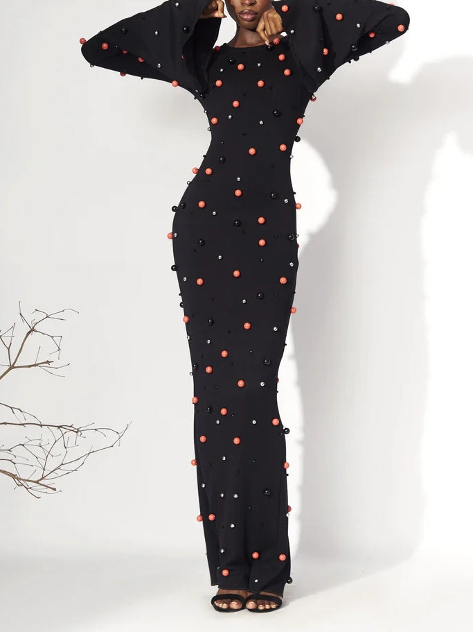 Round Neck Black Dress