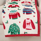 Kringle Express Oversized 60x80 Holiday Printed Throw W/ Trim