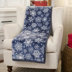 Kringle Express Oversized 60x80 Holiday Printed Throw W/ Trim