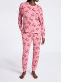 Knit Long Sleeve Top And Joggers Pajama Set