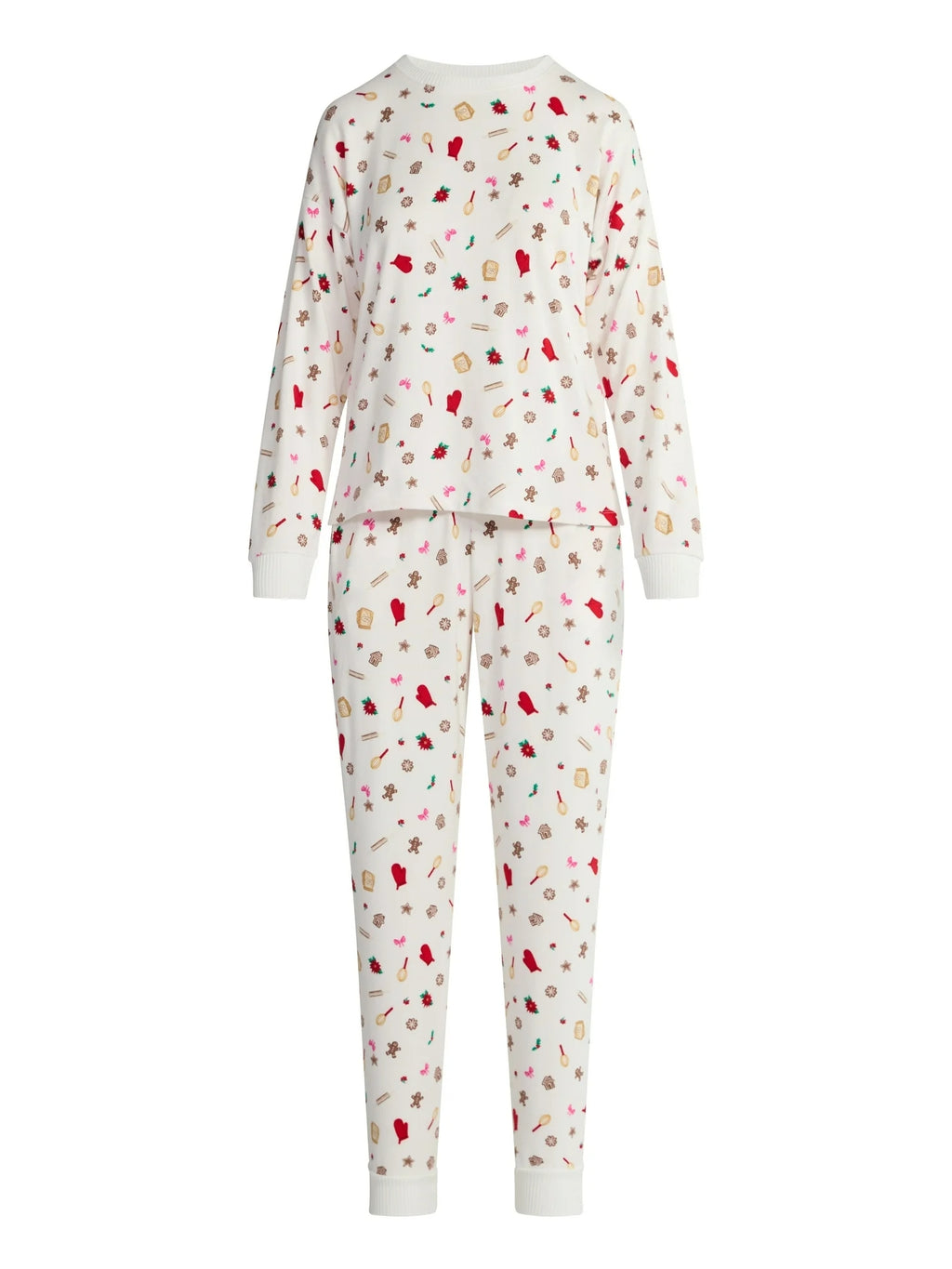 Knit Long Sleeve Top And Joggers Pajama Set
