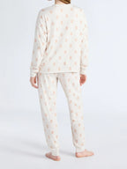 Knit Long Sleeve Top And Joggers Pajama Set