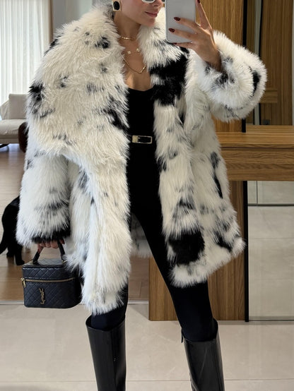 Milke Black And White Belted Fur