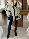 Milke Black And White Belted Fur